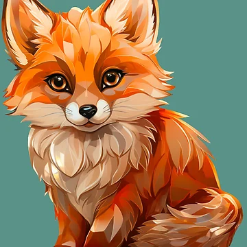 Artwork thumbnail, Cute Crystal Fox Cub by FoxTreeDesign