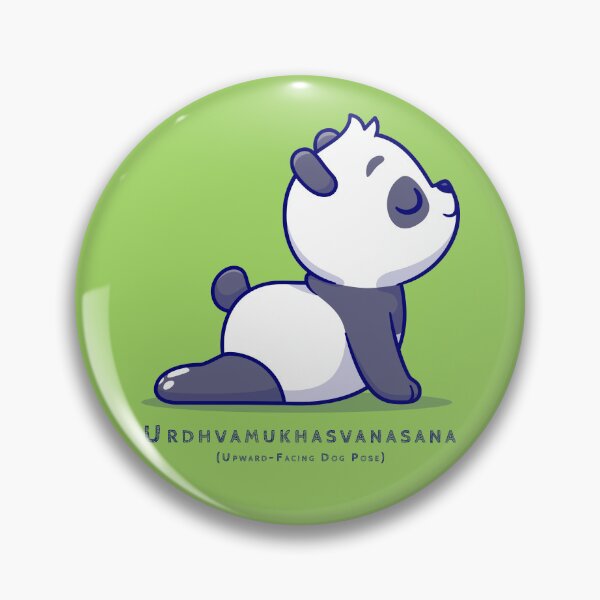 Item preview, Urdhva Mukha Svanasana | Yoga Pose : Baby Panda designed and sold by savasanaqueen.
