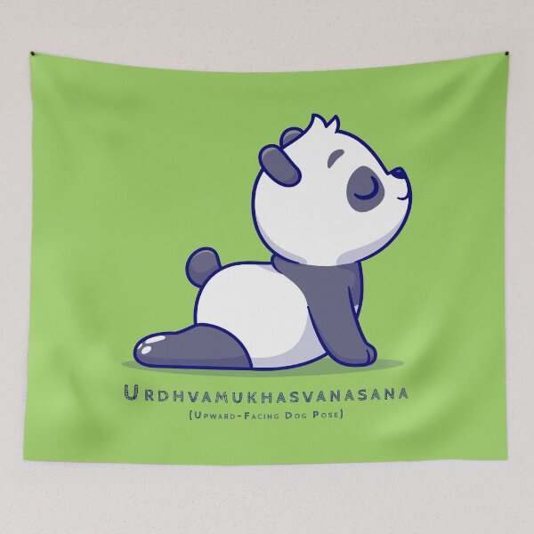 Item preview, Urdhva Mukha Svanasana | Yoga Pose : Baby Panda designed and sold by savasanaqueen.