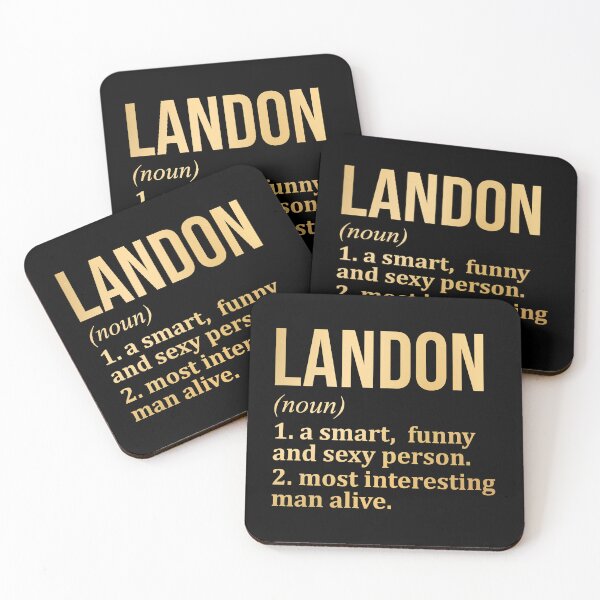 Item preview, Landon Name Definition in Gold designed and sold by XCIV.