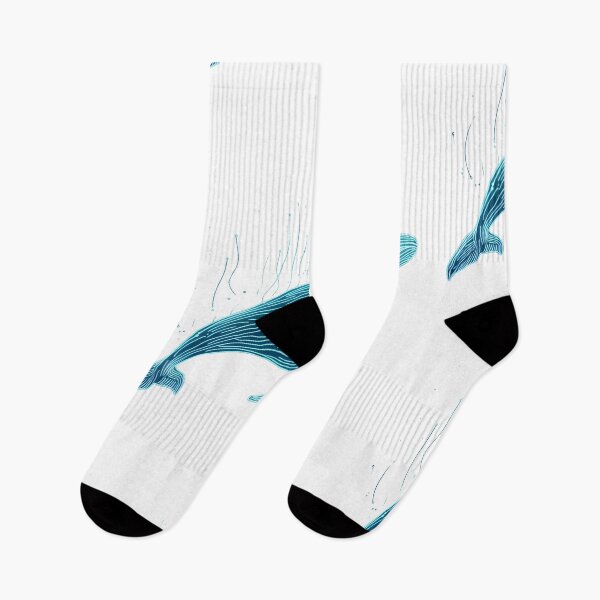 Item preview, Aqua Dreamscape: Minimalistic Humpback designed and sold by DesignVibesHub.