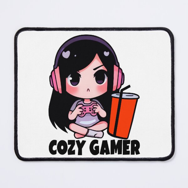 Item preview, Cozy Gamer, White, Cool Kawaii Design, Video Games, Gamer Girl designed and sold by Porcupine Tees ⭐⭐⭐⭐⭐.