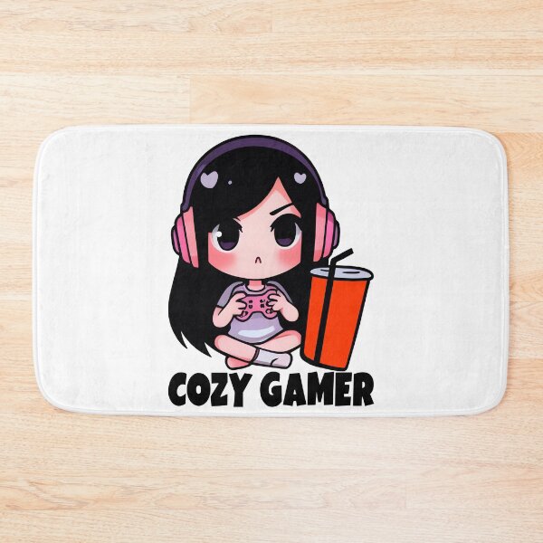 Item preview, Cozy Gamer, White, Cool Kawaii Design, Video Games, Gamer Girl designed and sold by Porcupine Tees ⭐⭐⭐⭐⭐.