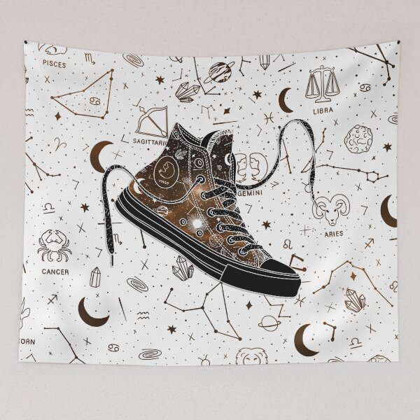 Item preview, Virgo high tops - Space canvas designed and sold by MickeyEdwards.