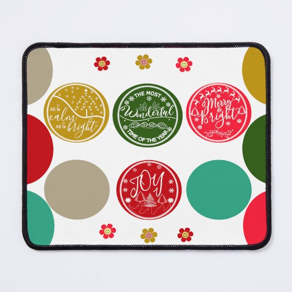 Artikelvorschau, Weihnachtsornament-Typografiemuster, Schneeflocken, Rentiere und Zitate, minimalistische Weihnachtsdesigns entworfen und verkauft von mayaone.