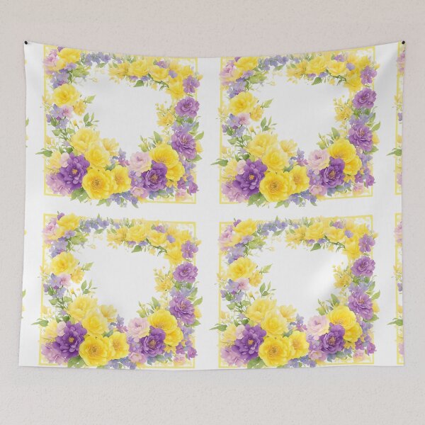 Item preview, Yellow and purple flower frame designed and sold by Jayjaynaenae.