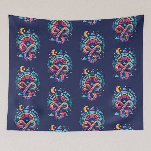 Item preview, Autistic Pride rainbow infinity Symbol designed and sold by UrbanGraphixs.
