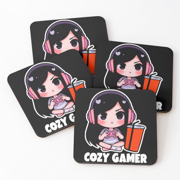Item preview, Cozy Gamer, Black, Cool Kawaii Design, Video Games, Gamer Girl designed and sold by Porcupine Tees ⭐⭐⭐⭐⭐.