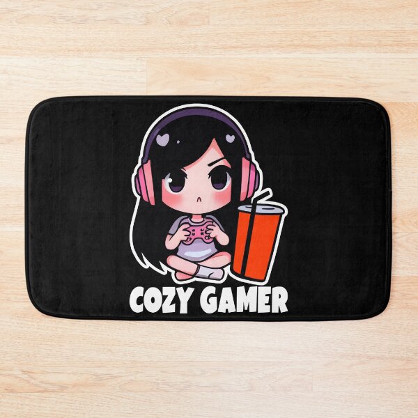 Item preview, Cozy Gamer, Black, Cool Kawaii Design, Video Games, Gamer Girl designed and sold by Porcupine Tees ⭐⭐⭐⭐⭐.