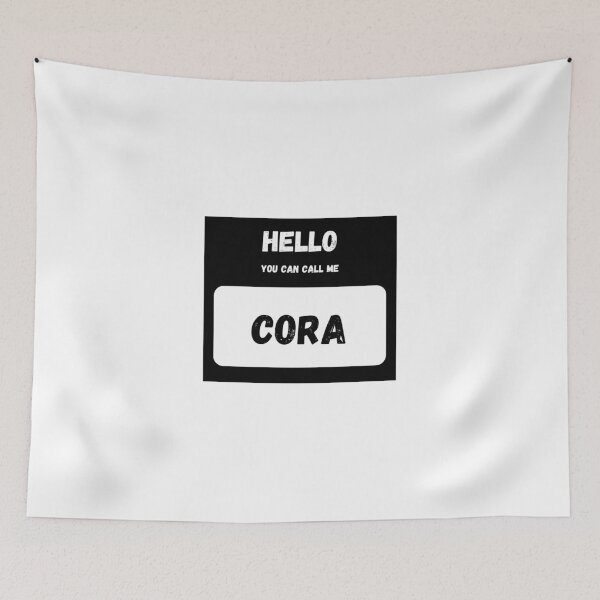 Item preview, Hello you can call me CORA Stylish Black Letter Edition designed and sold by IssaraStudio.