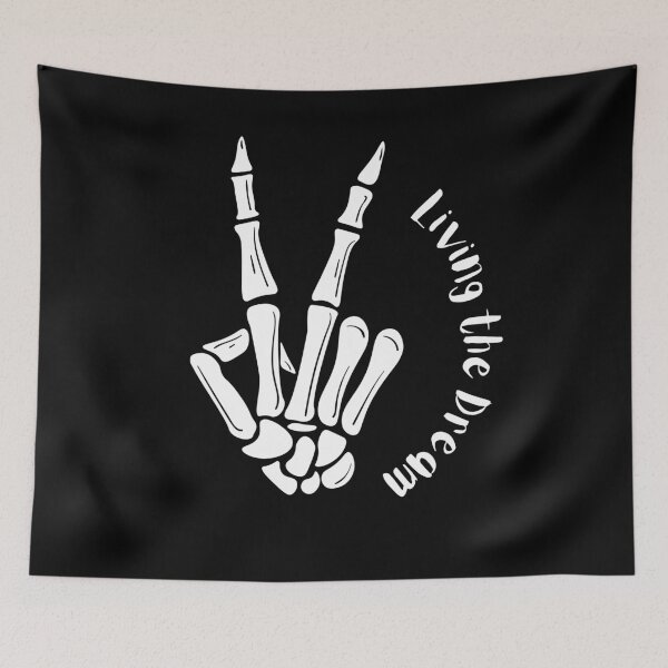 Item preview, Living the dream. Funny sarcastic skeleton.  designed and sold by slicksquid.