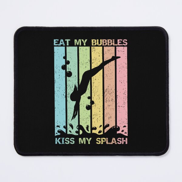 Item preview, Swimming gift / female springboard diver silhouette / Eat my bubbles and kiss my splash designed and sold by portrait4you.