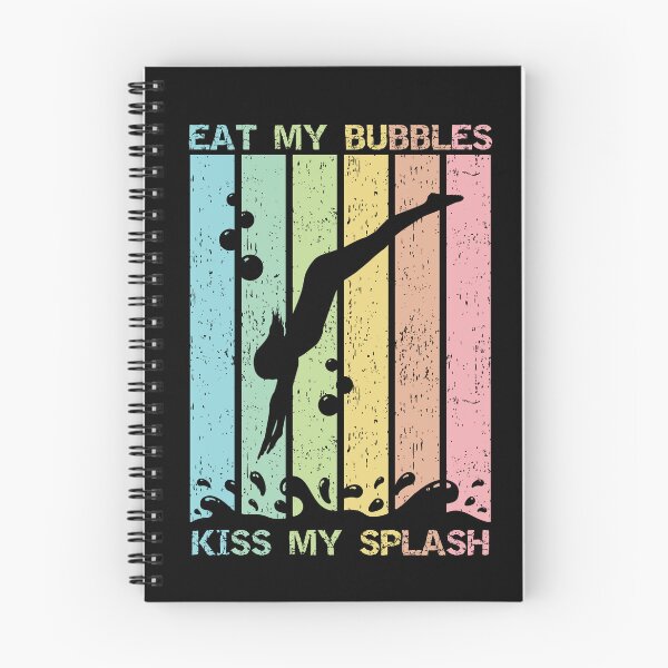 Item preview, Swimming gift / female springboard diver silhouette / Eat my bubbles and kiss my splash  designed and sold by portrait4you.