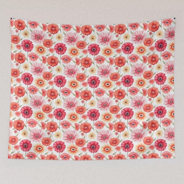 Item preview, Whimsical Gerbera Delights: A Charming Floral Art Print designed and sold by qoodesignstudio.