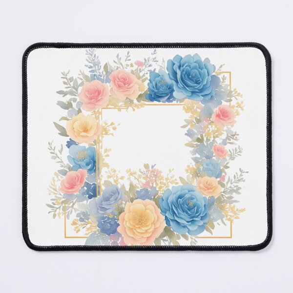 Item preview, Blue and pink flower frame designed and sold by Jayjaynaenae.