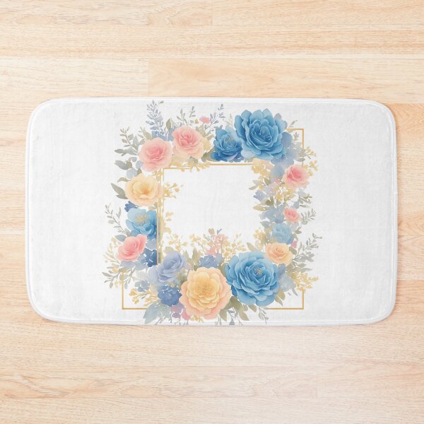 Item preview, Blue and pink flower frame designed and sold by Jayjaynaenae.