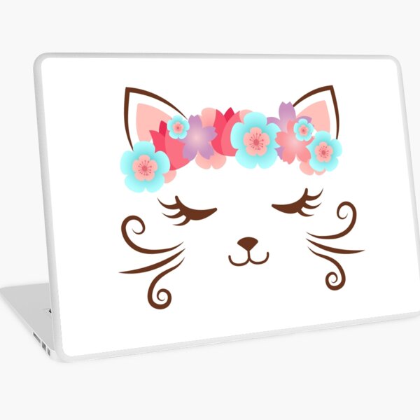 Cute Cat Flower Headband- Pretty Cat Icon Cushion Cover CUS593