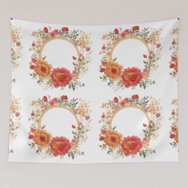 Item preview, Red and orange flower frame designed and sold by Jayjaynaenae.