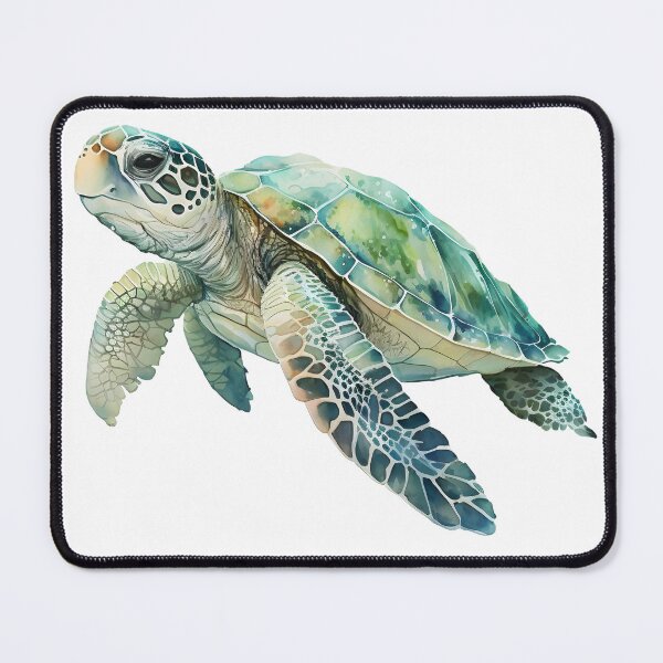 Item preview, Watercolor Sea Turtle designed and sold by BrushandByte.
