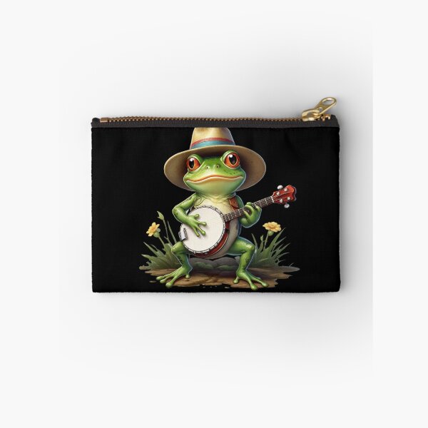 Item preview, frog in a hat playing the banjo designed and sold by AxelBrook.