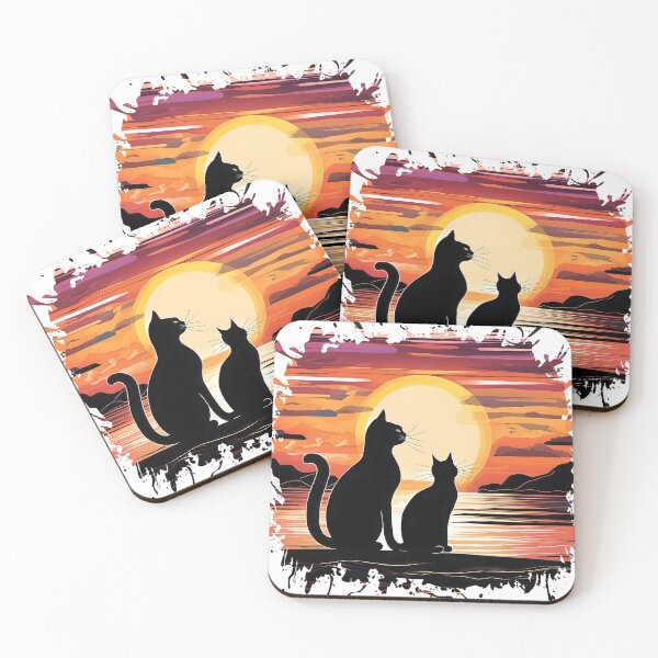 Item preview, Two cats at sunset designed and sold by Serendipity2023.