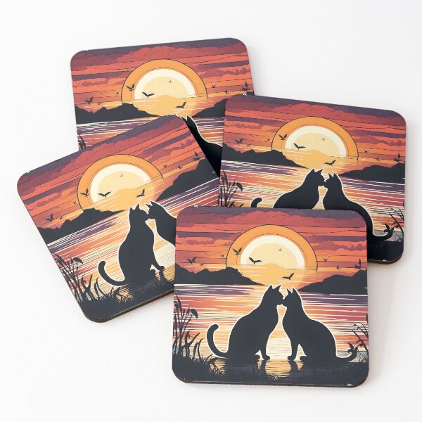 Item preview, Two cats at sunset 2 designed and sold by Serendipity2023.
