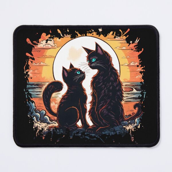 Item preview, Two cats at sunset 4 designed and sold by Serendipity2023.