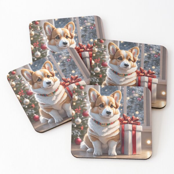 Item preview, A cute Corgi with Christmas presents designed and sold by akwl-design.