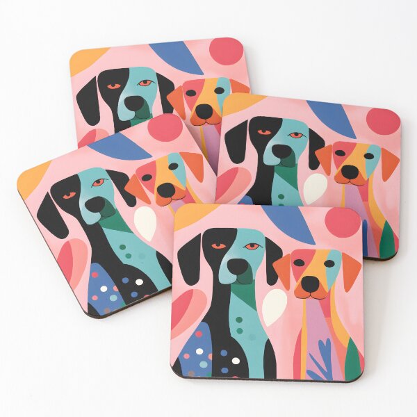Artikelvorschau, Abstrakte Kunst im Hunde-Matisse-Stil in Pastellfarben. entworfen und verkauft von Fairytale-11.
