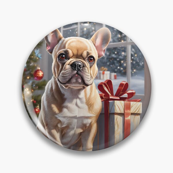Item preview, A cute French Bulldog with Christmas presents designed and sold by akwl-design.