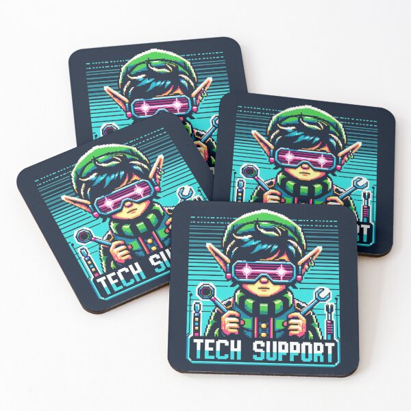 Item preview, 8bit Cyberpunk Elf - Elfin' Tech Support - Pixel Christmas Xmas designed and sold by PixelPunkster.