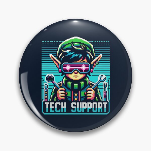 Artikelvorschau, 8bit Cyberpunk Elf – Elfin‘ Tech Support – Pixel Christmas Xmas entworfen und verkauft von PixelPunkster.