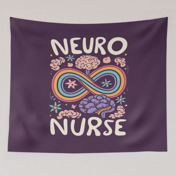 Item preview, Neuro Nurse Autistic Pride rainbow infinity Symbol designed and sold by UrbanGraphixs.