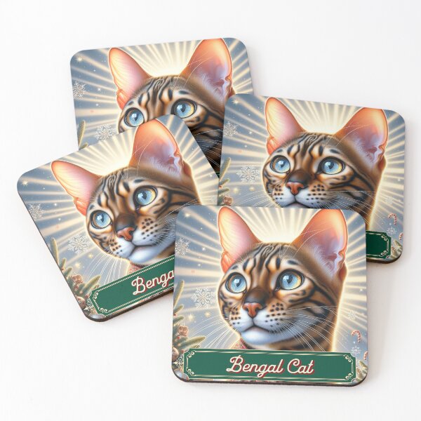Item preview, Bengal Cat In Christmas designed and sold by ZenEverAI.