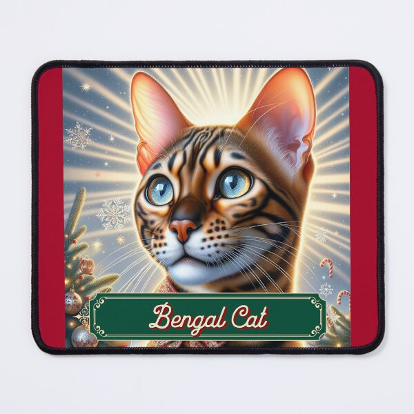 Item preview, Bengal Cat In Christmas designed and sold by ZenEverAI.