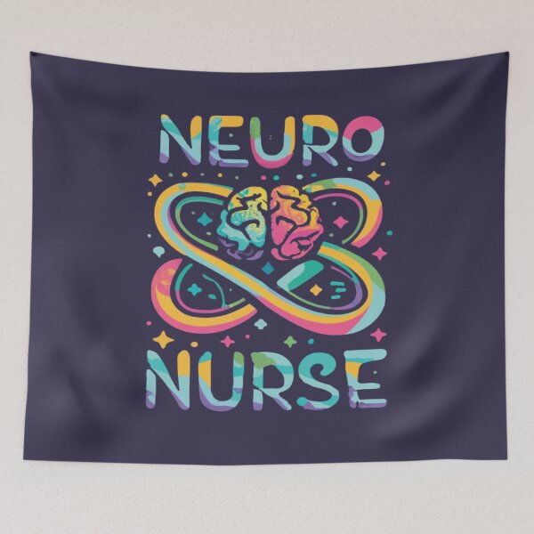 Item preview, Neuro Nurse Autistic Pride rainbow infinity Symbol designed and sold by UrbanGraphixs.