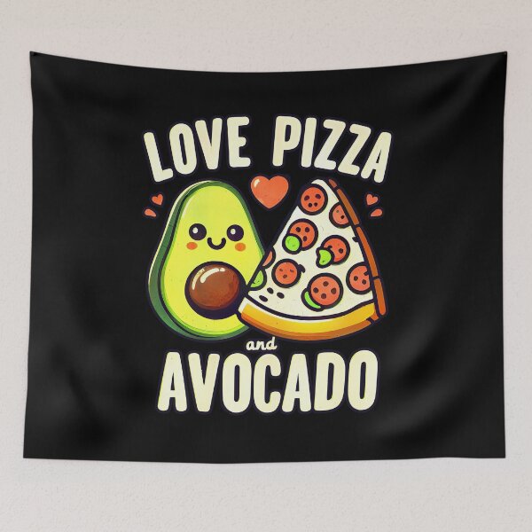 Item preview, Love pizza and Avocado designed and sold by Lukasz Kobylka.