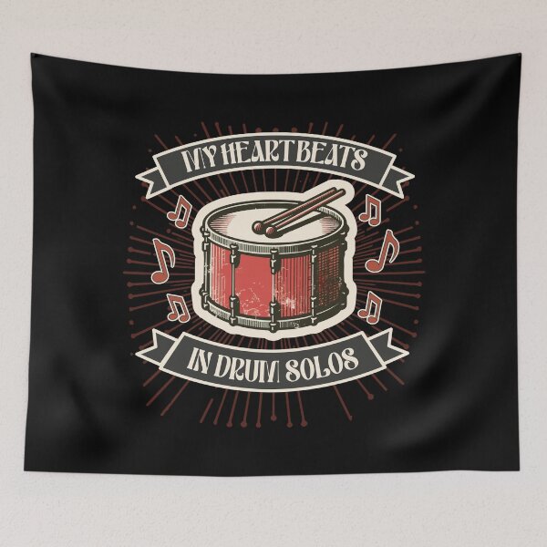 Item preview, My Heart Beats in Drum Solos - Motif for drummers designed and sold by SRZT.