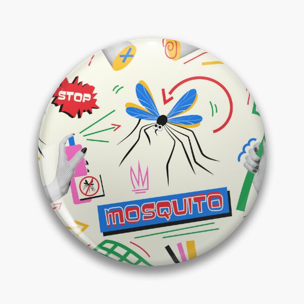Item preview, Bright pattern in retro style with mosquitoes. designed and sold by Yaaaaay.