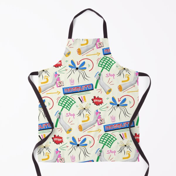 Item preview, Bright pattern in retro style with mosquitoes. designed and sold by Yaaaaay.