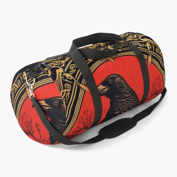 Item preview, Black Raven Red Gold Ornament designed and sold by GrinGalore.