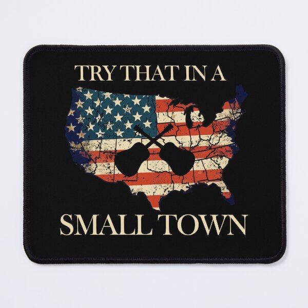 Item preview, try that in a small town, guitar, country western, country music lover, vintage classic T-shirt designed and sold by shuttersnook.