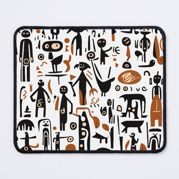 Item preview, Figures and symbols in the style of primitive art designed and sold by siloto.