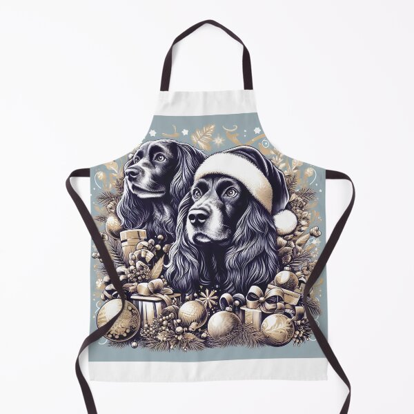Item preview, Springer Spaniel Vintage Christmas Portrait. designed and sold by fatbanana.
