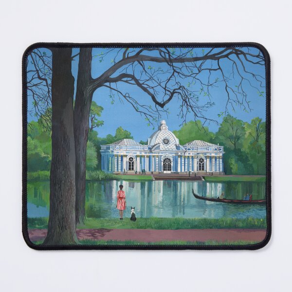 Item preview, Girl with her dog on the lake designed and sold by Ekaterina Khozatskaya.