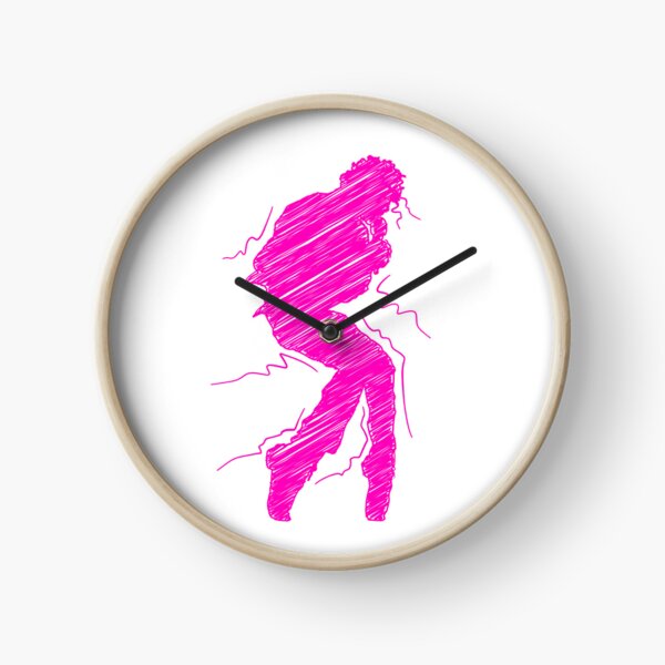 Toe Stand - pink sketch Clock
