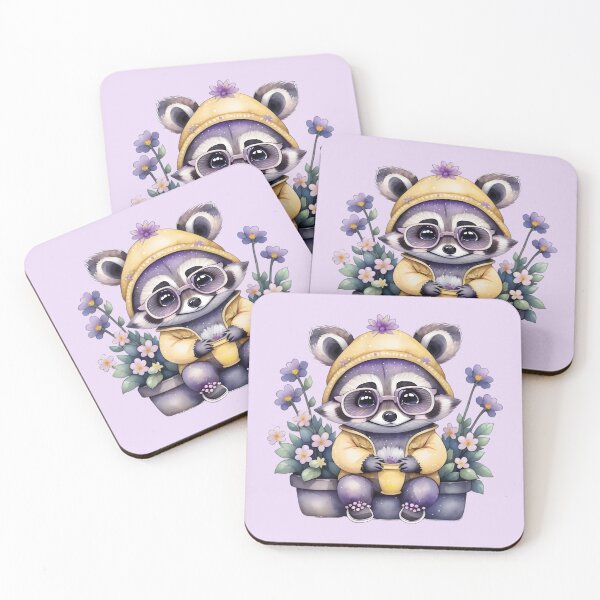 Item preview, Raccoon love flowers designed and sold by Nolan6.