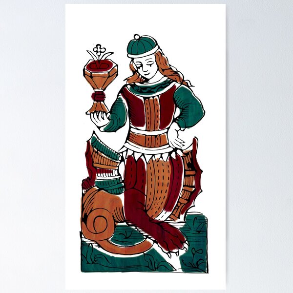Cavalier de Coupes tarot Minchiate Poster