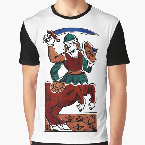 Cavalier d'Épées tarot Minchiate T-shirt graphique