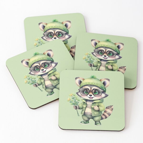 Item preview, Raccoon love flowers designed and sold by Nolan6.